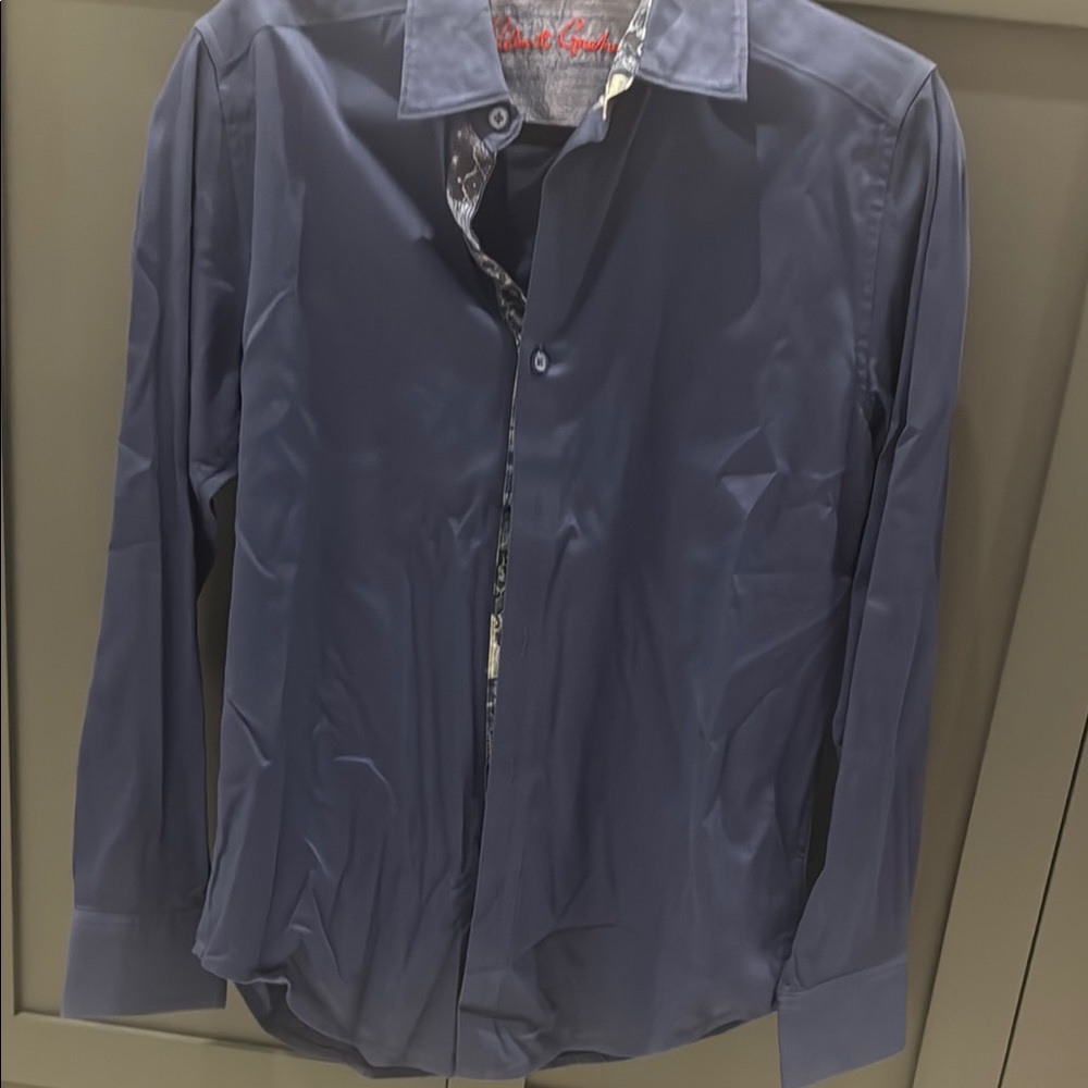 Robert Graham Blue Button-Up Shirt